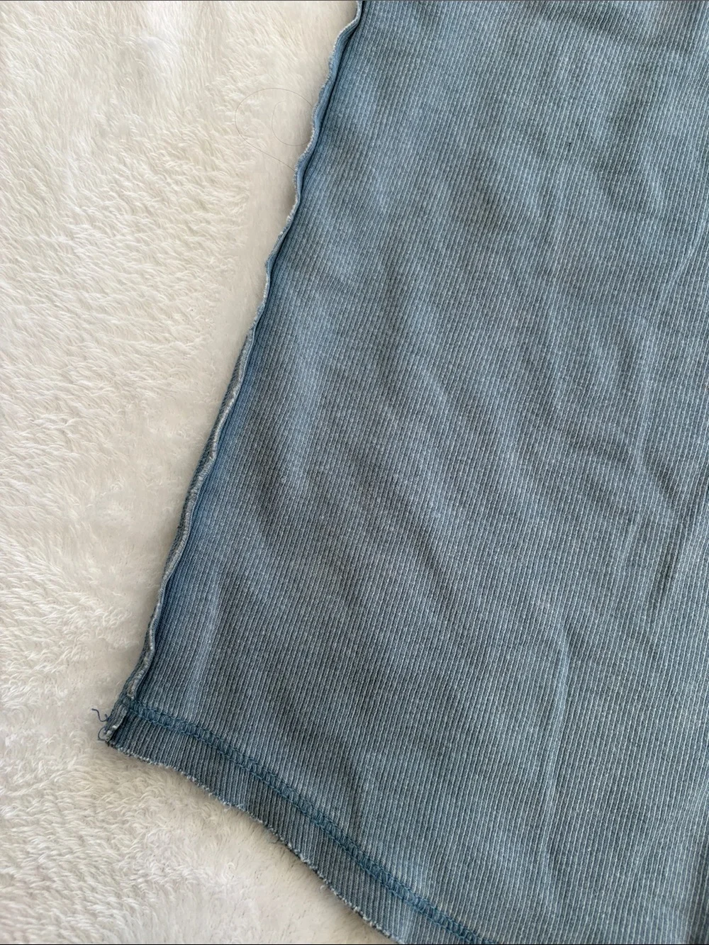 We the Free size large only 1 ringer Blue Tank Top with Yellow Trim - Picture 5 of 11